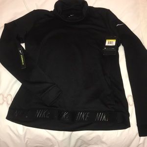 nike cowel neck long sleeve sweatshirt w/ pockets